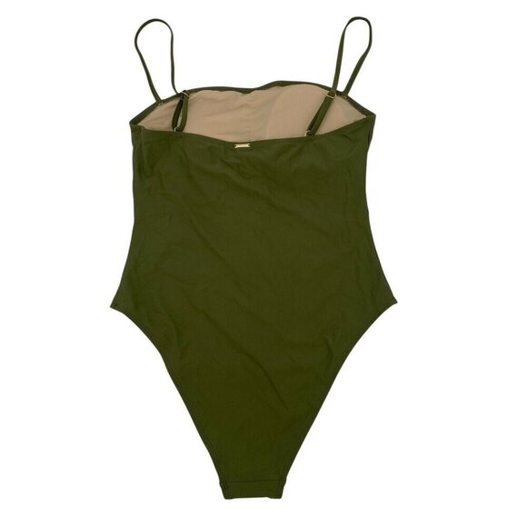 Relleciga Italy Size Large Army Green Cheeky One Piece Swimsuit NWT - Picture 2 of 11
